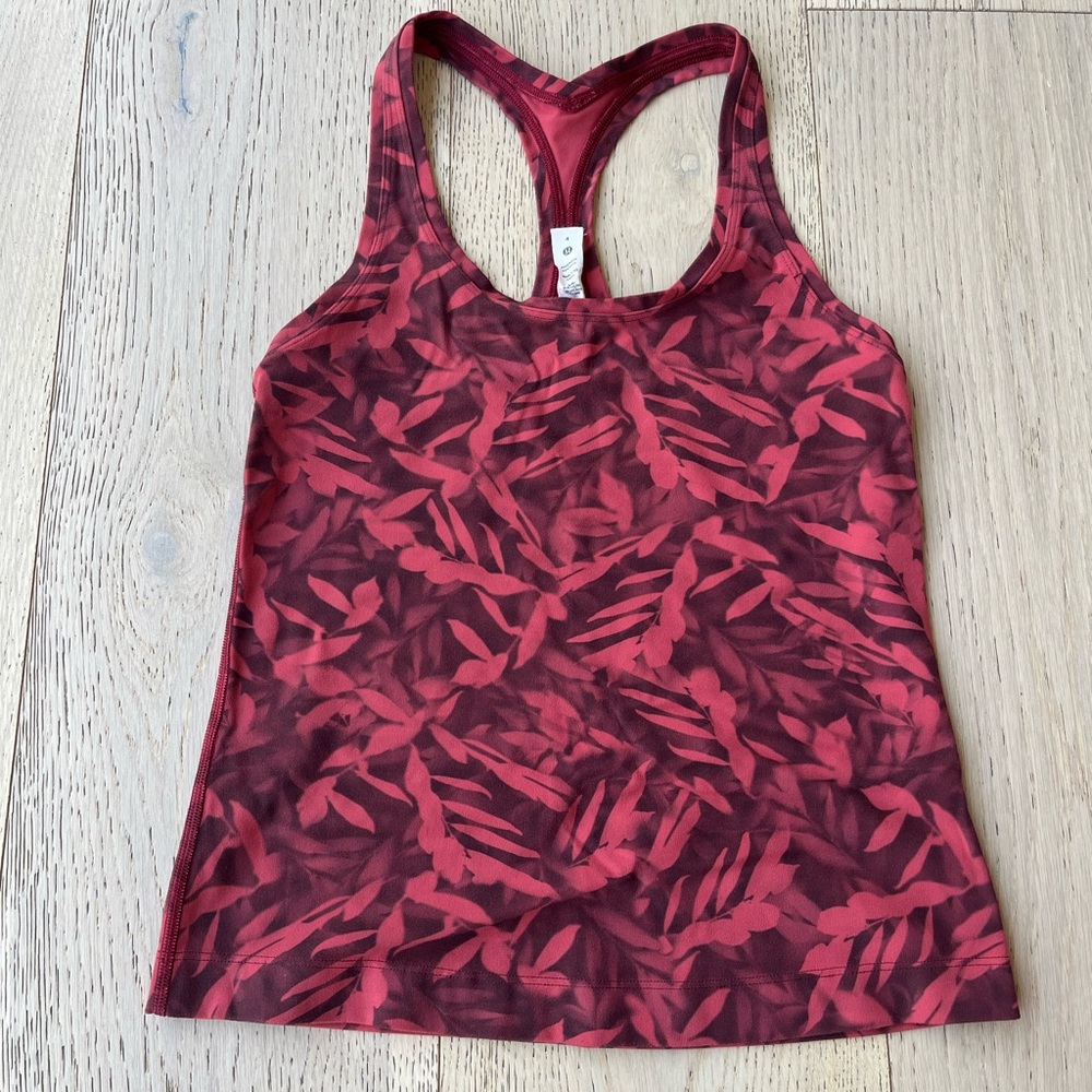Lululemon Athletica Red Patterned Tank Top Size 4
